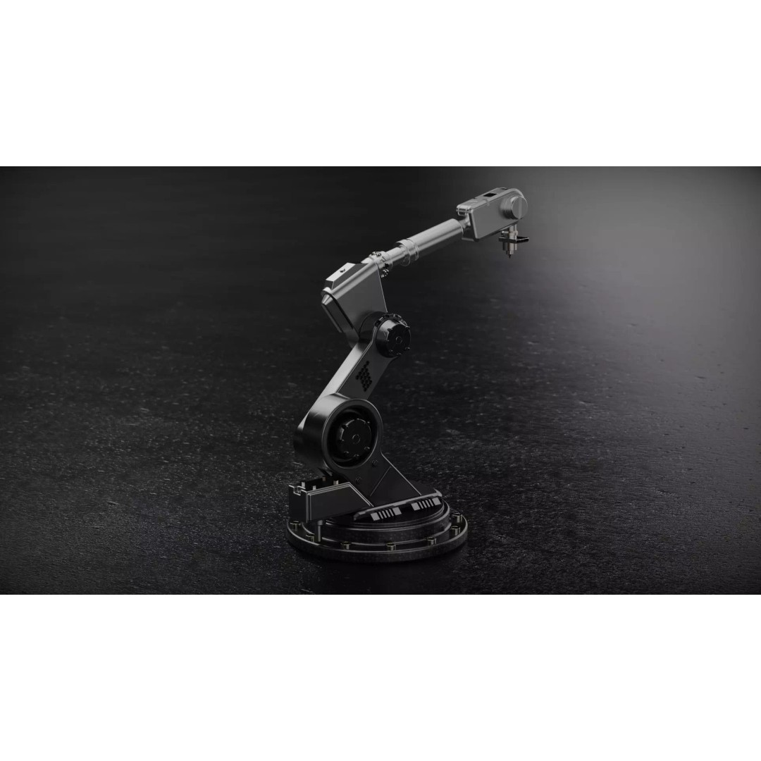 Robotic Arm 3D Model – Futuristic Mechanical Design, FBX, OBJ - View 6
