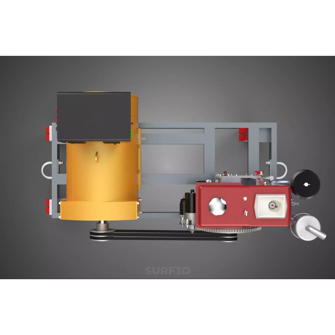 Diesel Power Generator Set 3D Model – Mobile Genset with Swivel Casters, FBX - View 26