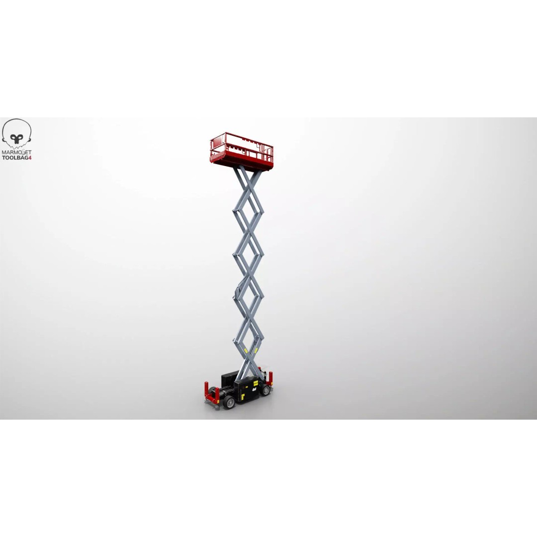 Scissor Lift 3D Model – Game Ready PBR Asset, FBX & More - View 11