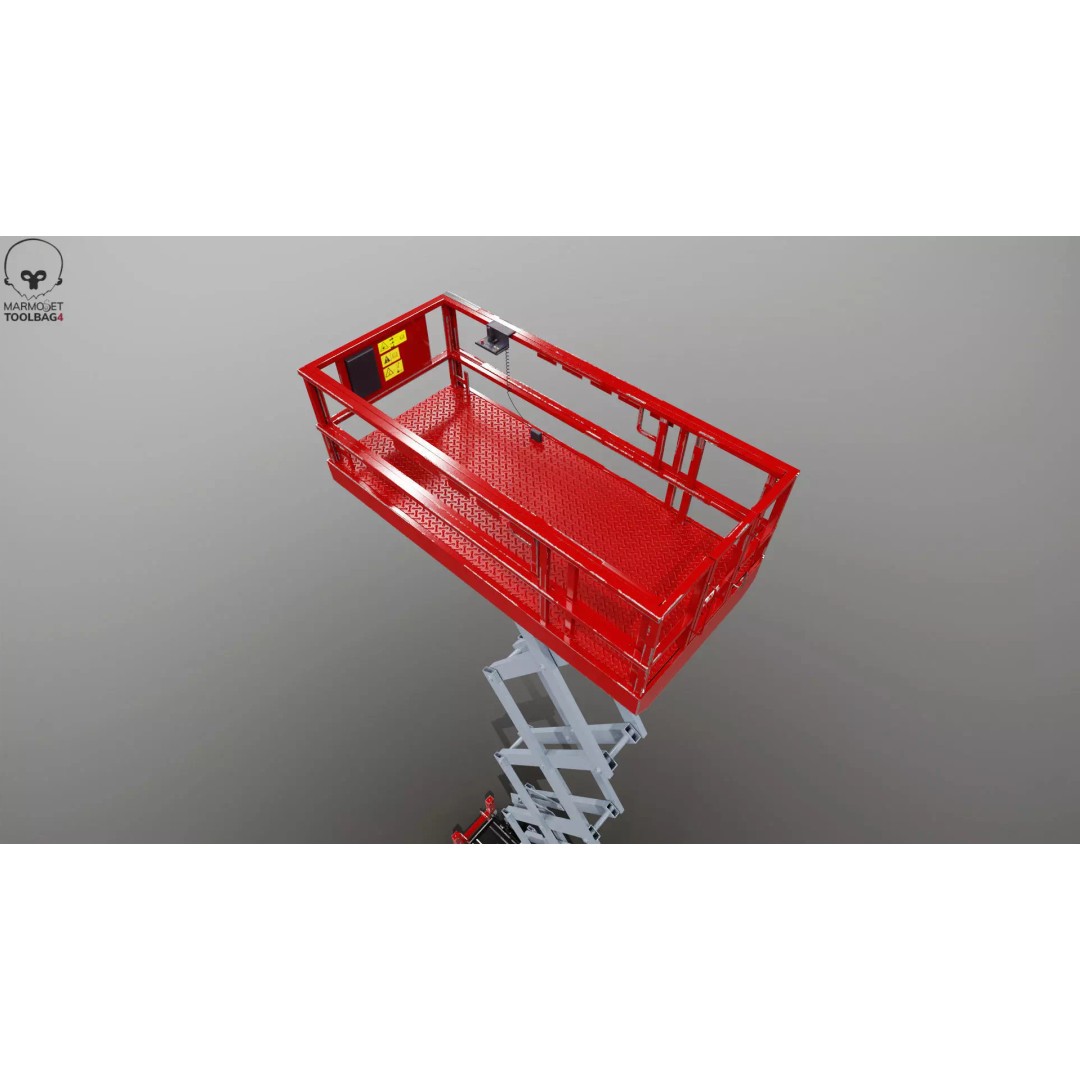 Scissor Lift 3D Model – Game Ready PBR Asset, FBX & More - View 13