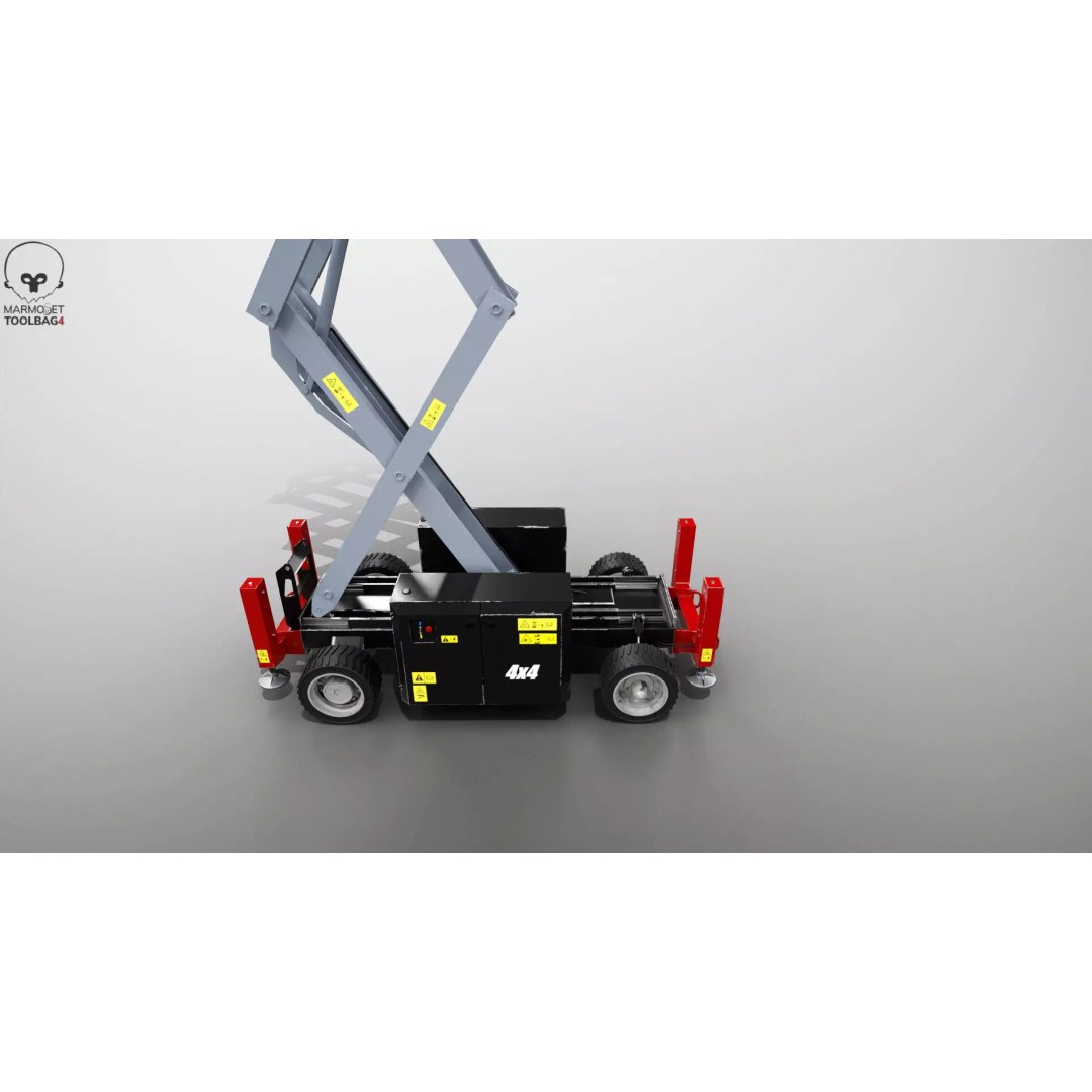Scissor Lift 3D Model – Game Ready PBR Asset, FBX & More - View 14