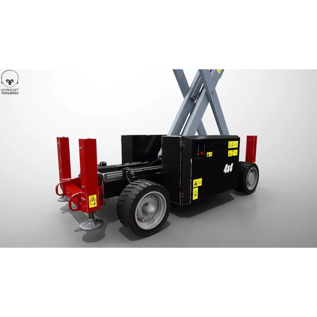 Scissor Lift 3D Model – Game Ready PBR Asset, FBX & More - View 16
