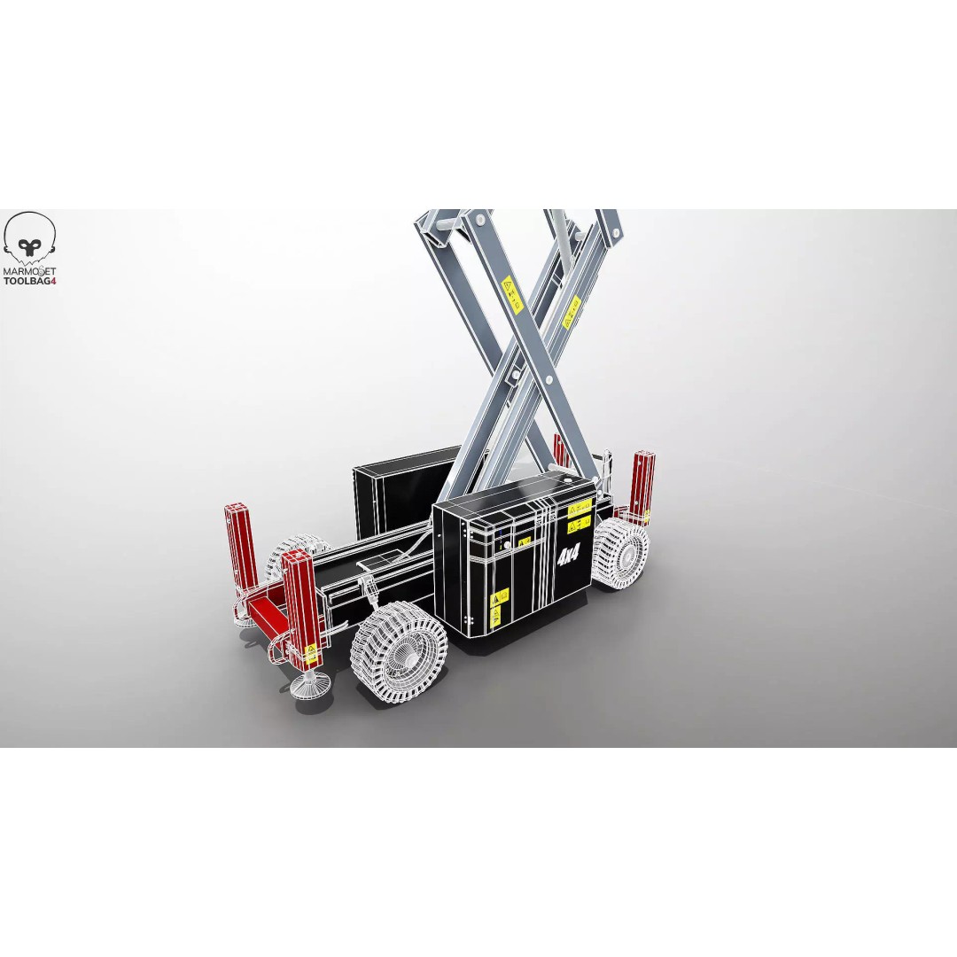 Scissor Lift 3D Model – Game Ready PBR Asset, FBX & More - View 17