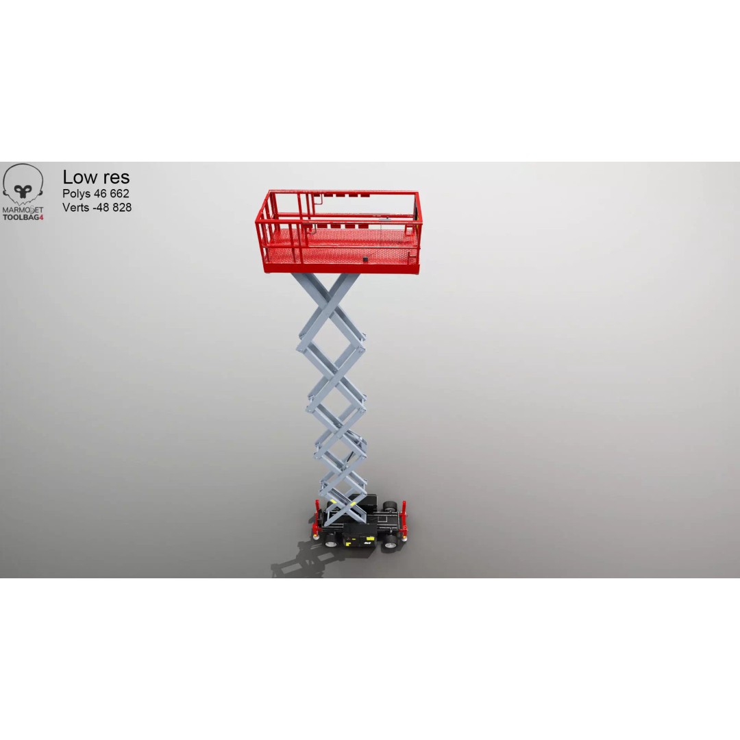 Scissor Lift 3D Model – Game Ready PBR Asset, FBX & More - View 18