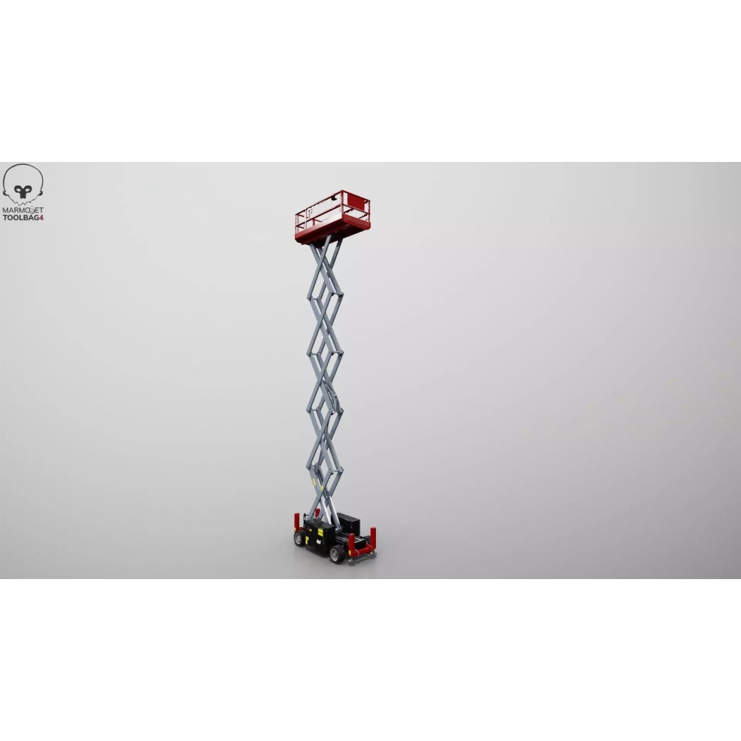 Scissor Lift 3D Model – Game Ready PBR Asset, FBX & More - View 24