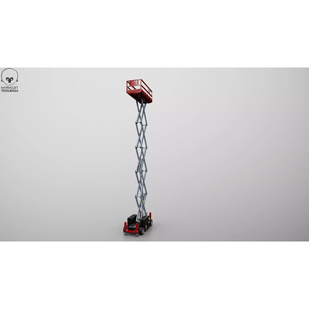 Scissor Lift 3D Model – Game Ready PBR Asset, FBX & More - View 26