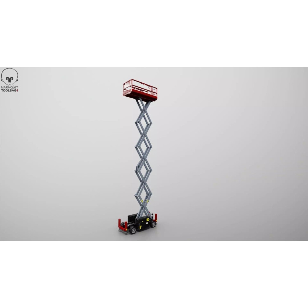 Scissor Lift 3D Model – Game Ready PBR Asset, FBX & More - View 28