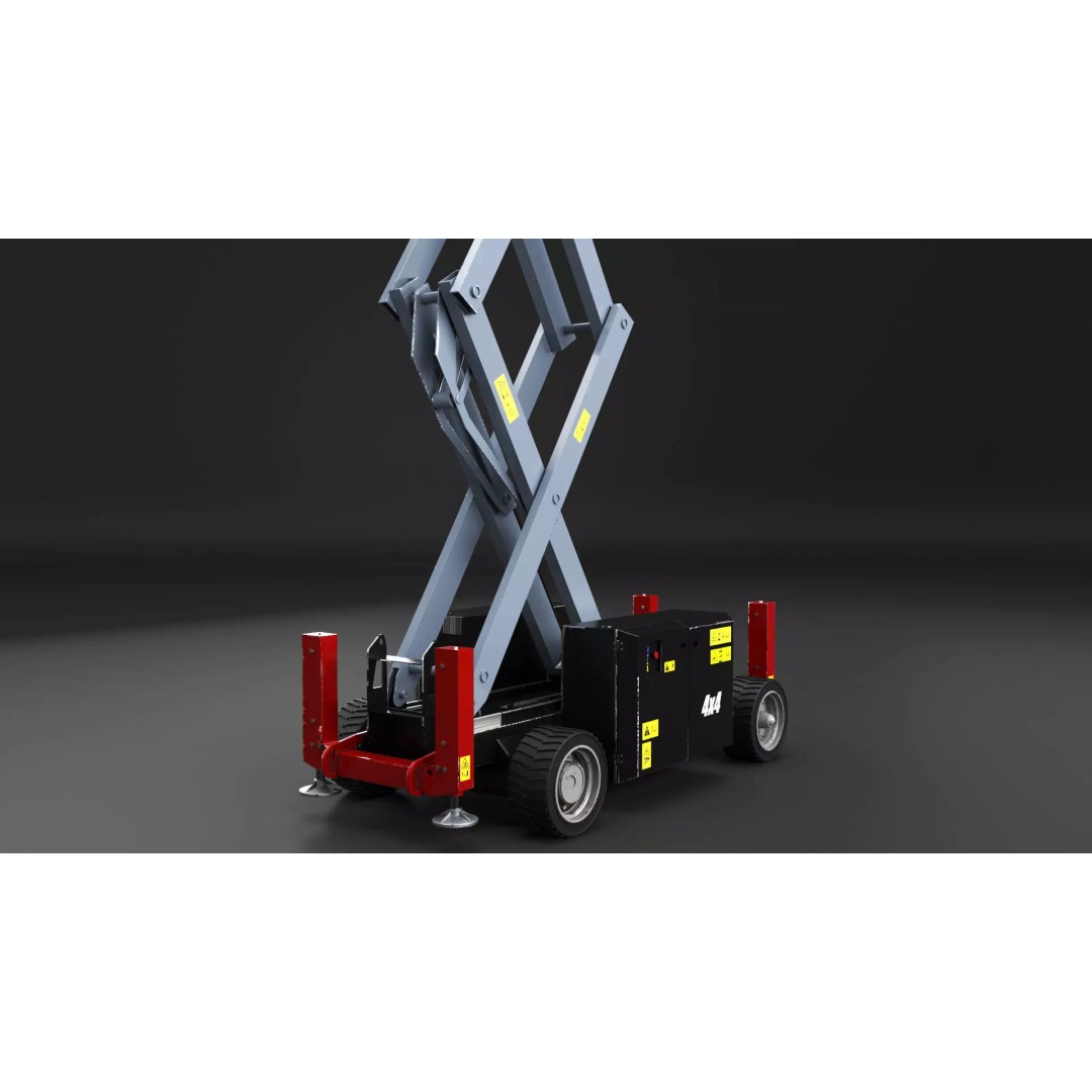 Scissor Lift 3D Model – Game Ready PBR Asset, FBX & More - View 3