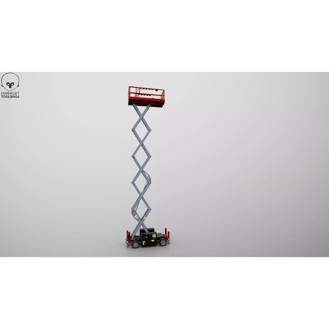 Scissor Lift 3D Model – Game Ready PBR Asset, FBX & More - View 30