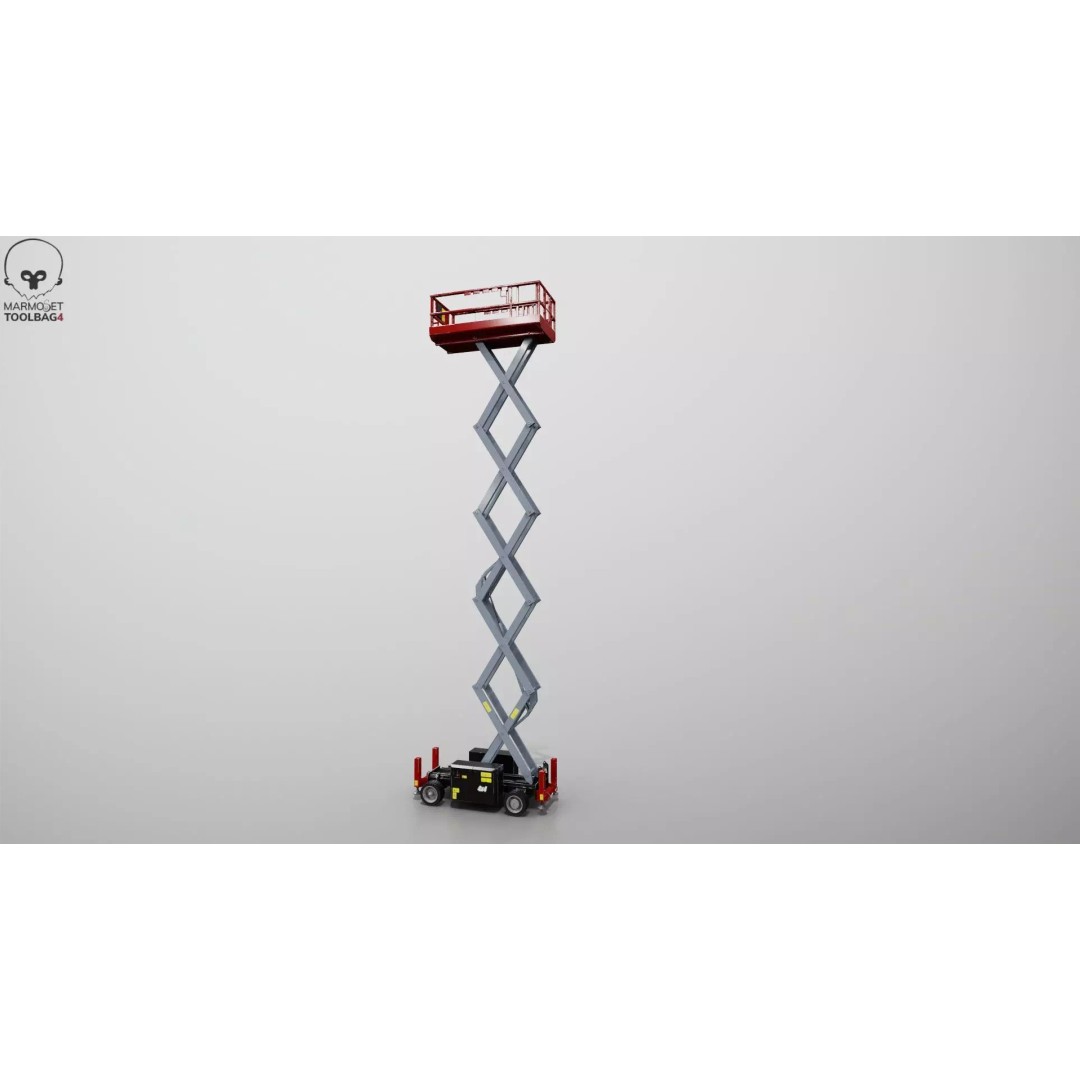Scissor Lift 3D Model – Game Ready PBR Asset, FBX & More - View 31