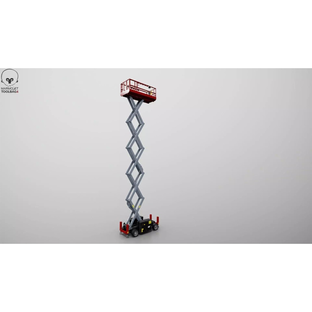 Scissor Lift 3D Model – Game Ready PBR Asset, FBX & More - View 33