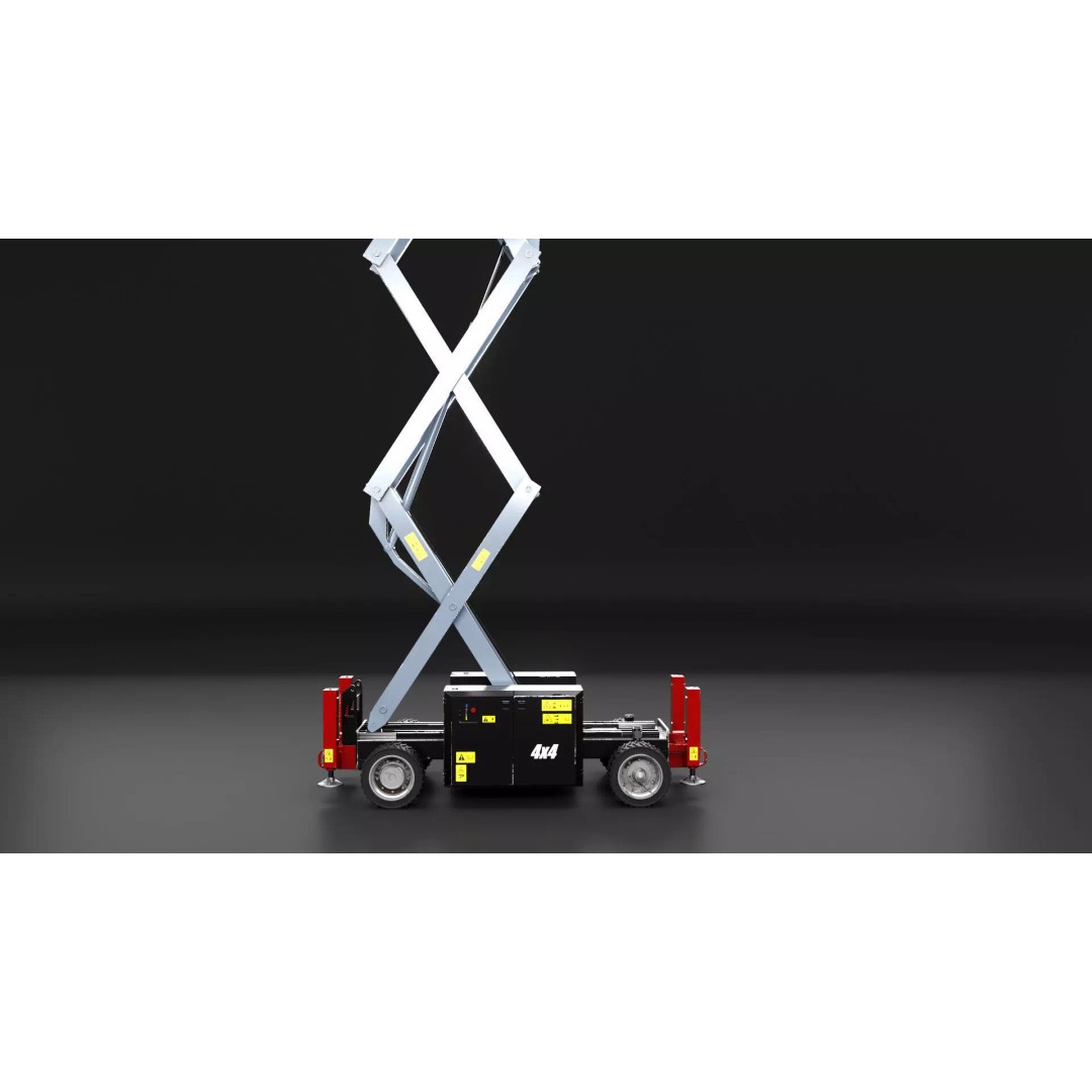 Scissor Lift 3D Model – Game Ready PBR Asset, FBX & More - View 4