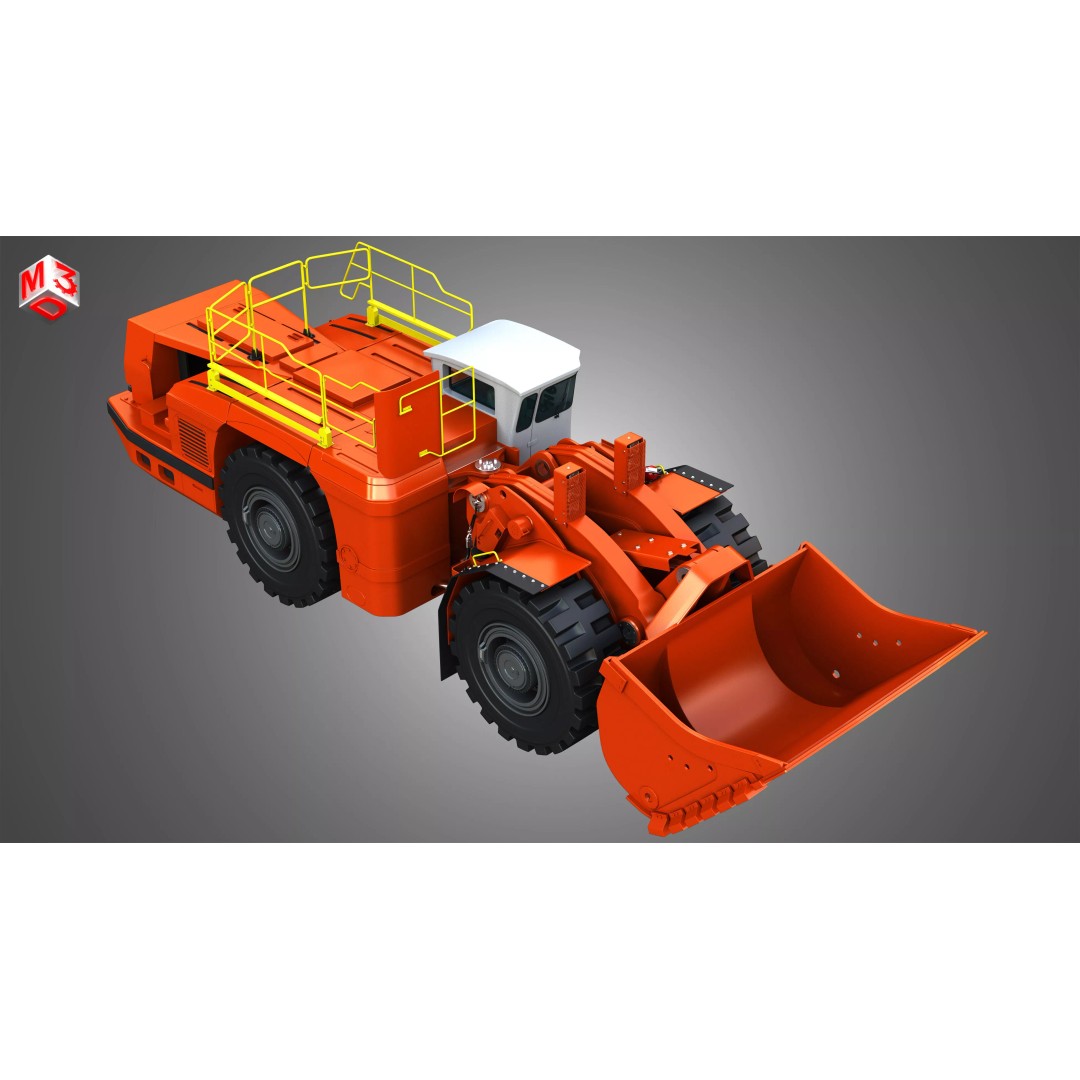 LH621 Toro Underground Mining Loader 3D Model – High Poly PBR Asset, FBX - View 10