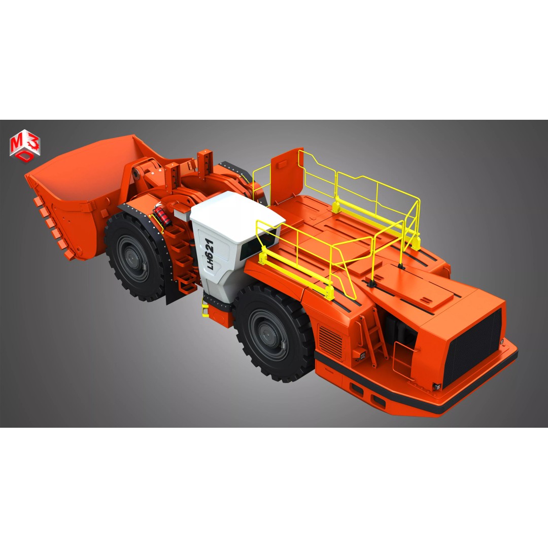 LH621 Toro Underground Mining Loader 3D Model – High Poly PBR Asset, FBX - View 11