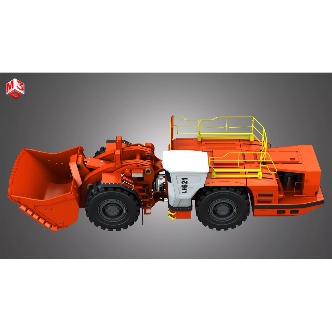 LH621 Toro Underground Mining Loader 3D Model – High Poly PBR Asset, FBX - View 12