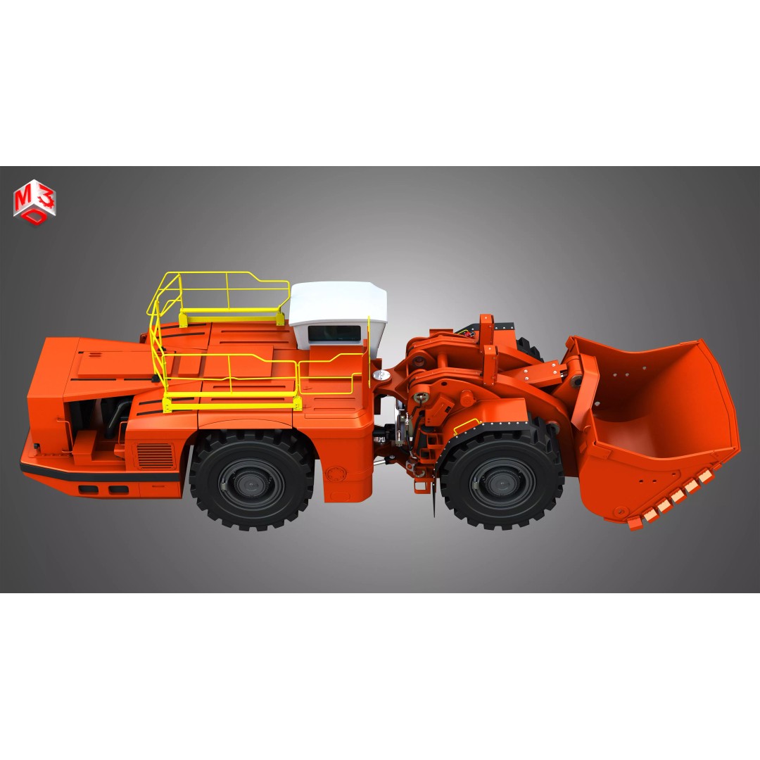 LH621 Toro Underground Mining Loader 3D Model – High Poly PBR Asset, FBX - View 13