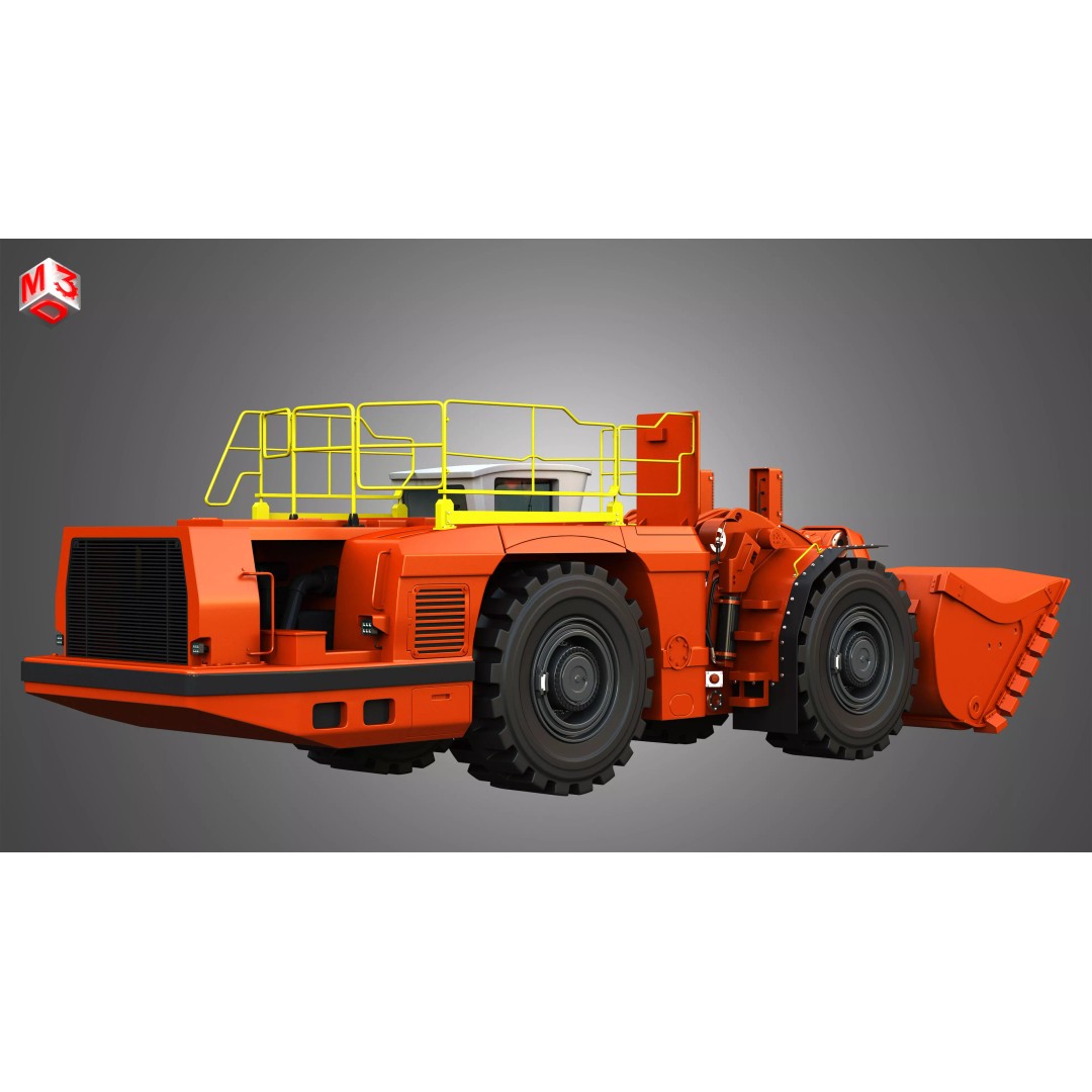 LH621 Toro Underground Mining Loader 3D Model – High Poly PBR Asset, FBX - View 3