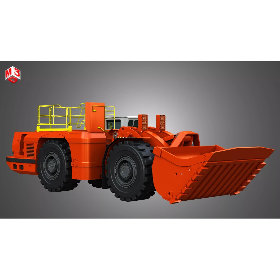 LH621 Toro Underground Mining Loader 3D Model – High Poly PBR Asset, FBX - View 4