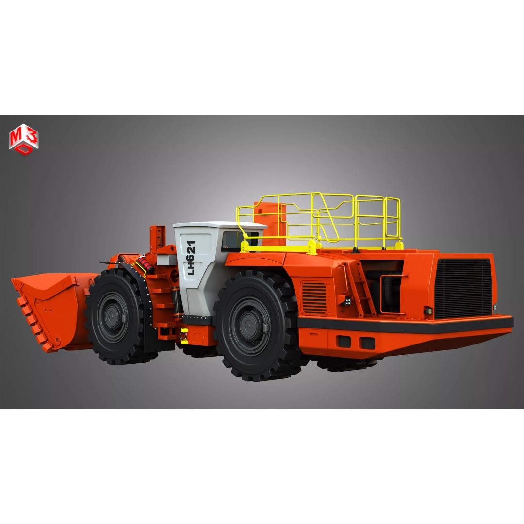 LH621 Toro Underground Mining Loader 3D Model – High Poly PBR Asset, FBX - View 5