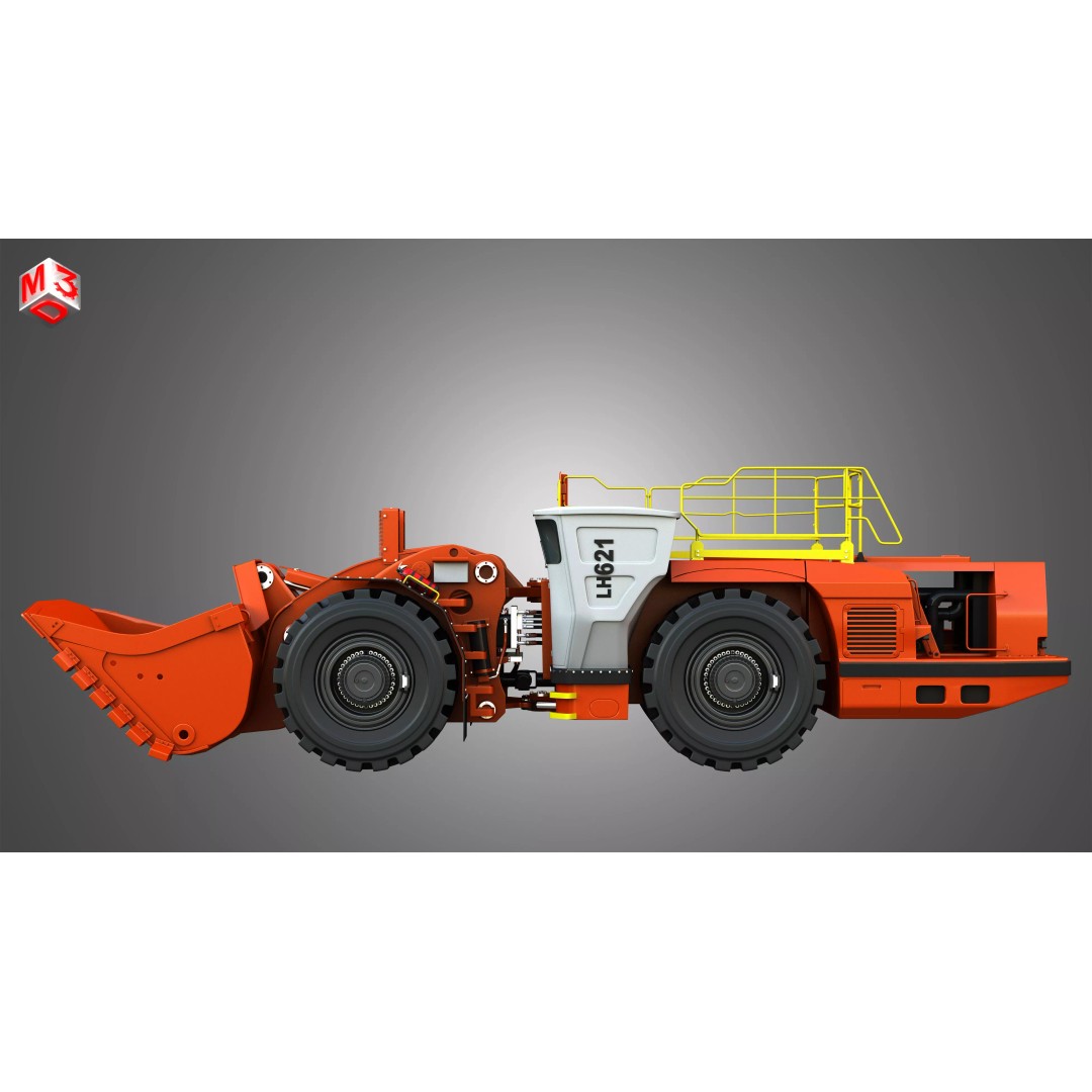 LH621 Toro Underground Mining Loader 3D Model – High Poly PBR Asset, FBX - View 6
