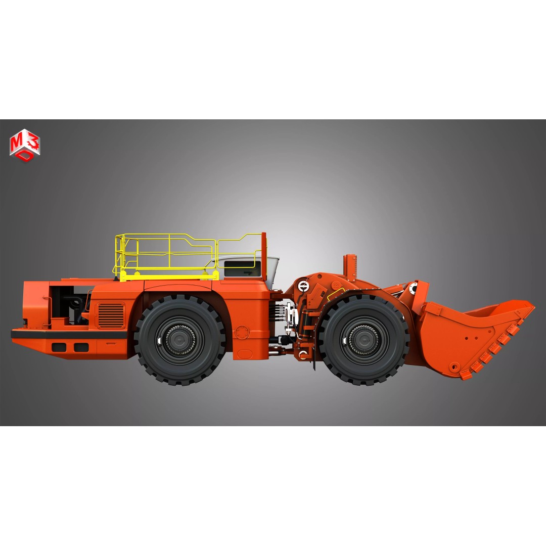 LH621 Toro Underground Mining Loader 3D Model – High Poly PBR Asset, FBX - View 7