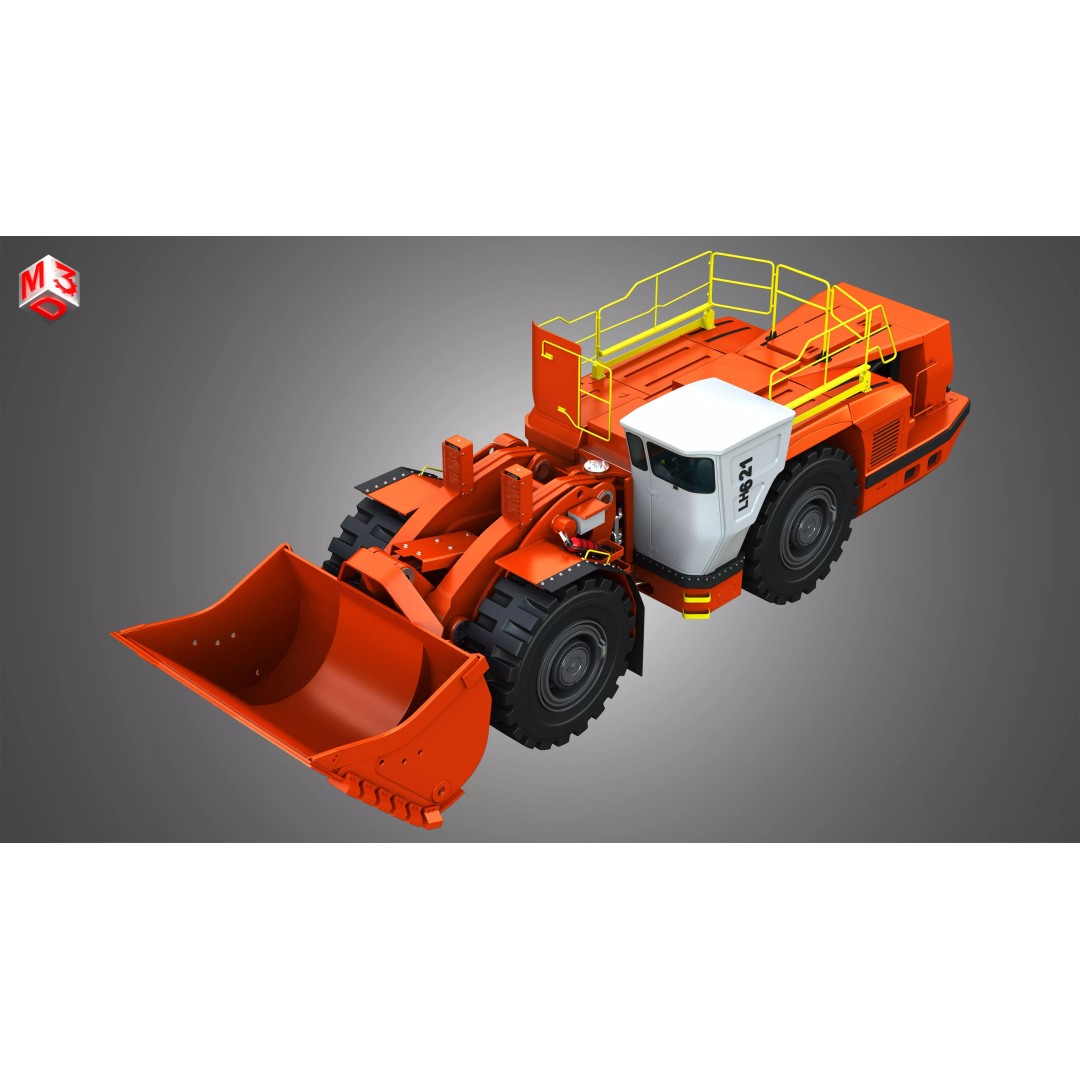 LH621 Toro Underground Mining Loader 3D Model – High Poly PBR Asset, FBX - View 8
