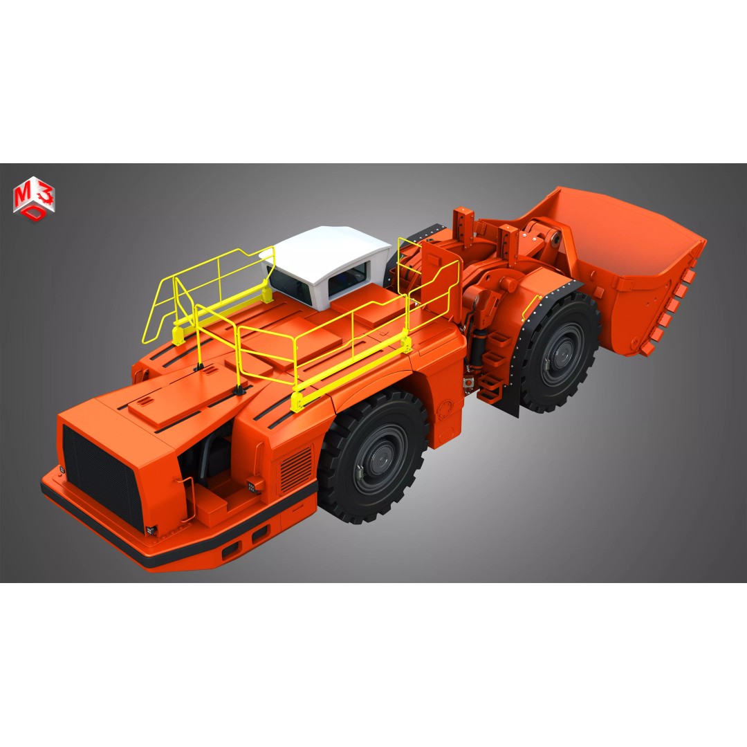 LH621 Toro Underground Mining Loader 3D Model – High Poly PBR Asset, FBX - View 9
