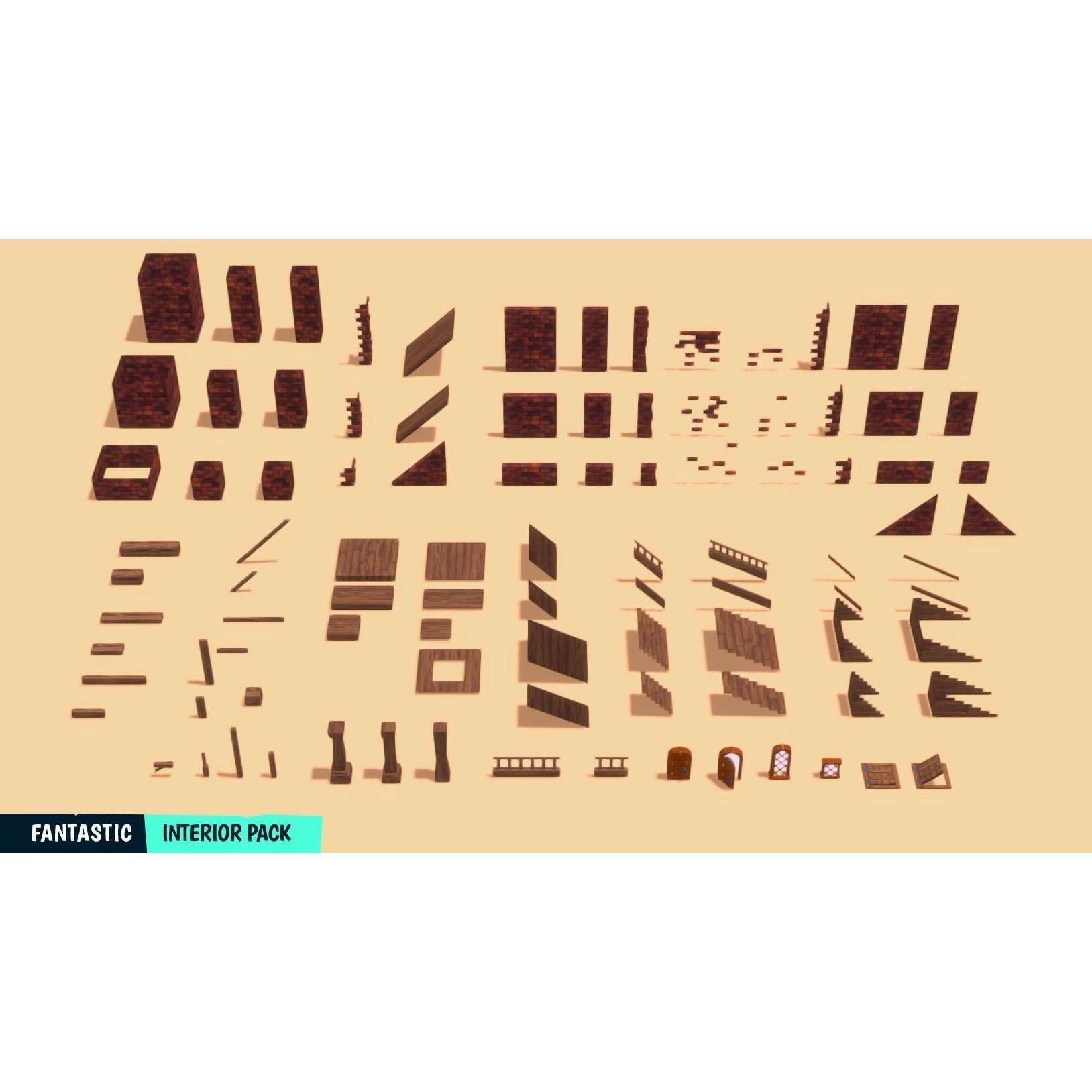Fantastic Interior Pack - Low-Poly Game-Ready 3D Model - View 31