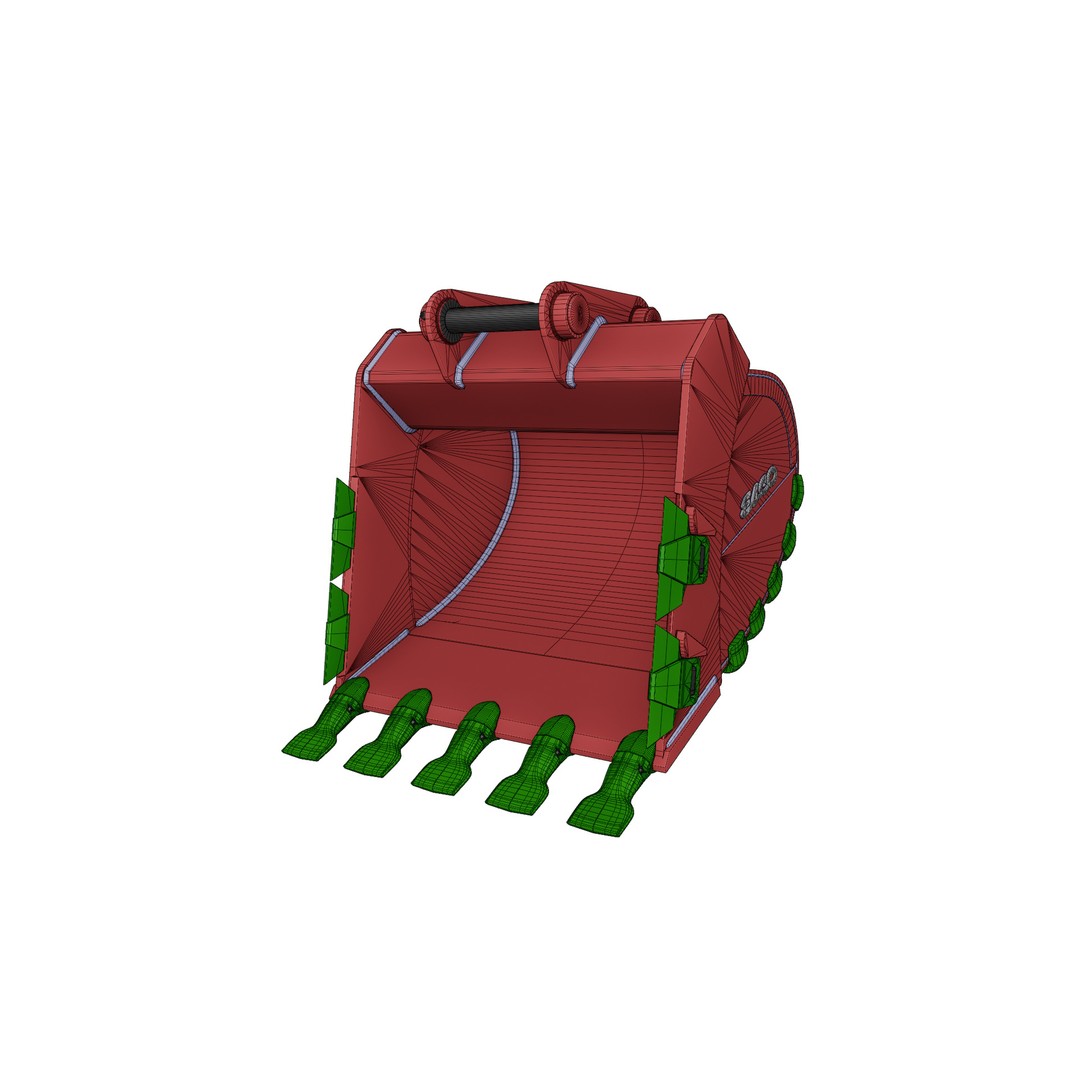 ESCO SXDP Construction Bucket 3D Model – Low Poly Game Asset, FBX - View 16
