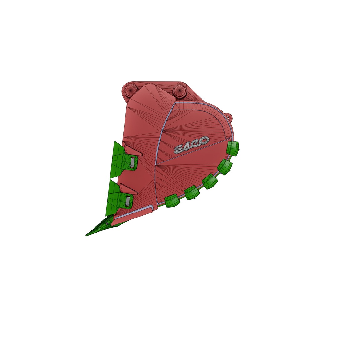 ESCO SXDP Construction Bucket 3D Model – Low Poly Game Asset, FBX - View 17
