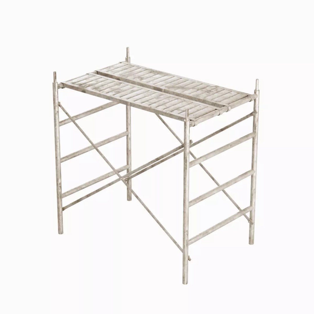 Metal Scaffolding 3D Model – Low Poly Industrial Asset, FBX - View 2