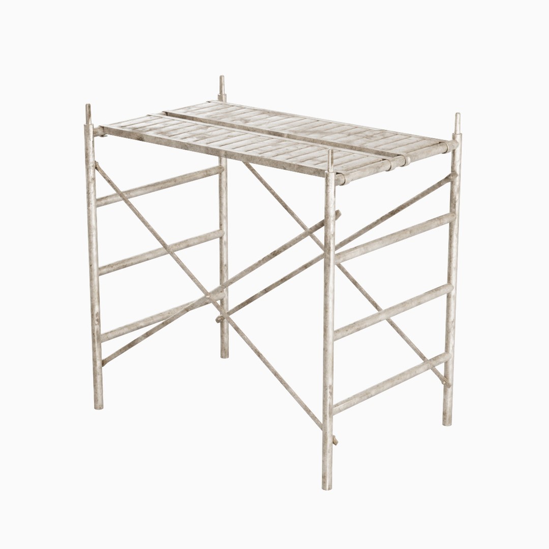 Metal Scaffolding 3D Model – Low Poly Industrial Asset, FBX - View 5