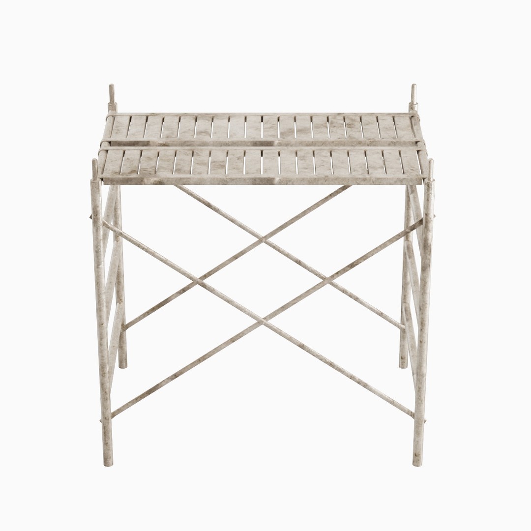 Metal Scaffolding 3D Model – Low Poly Industrial Asset, FBX - View 6