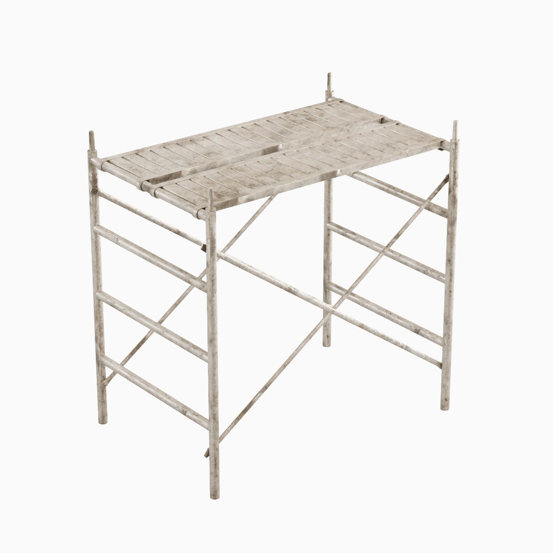 Metal Scaffolding 3D Model – Low Poly Industrial Asset, FBX - View 7