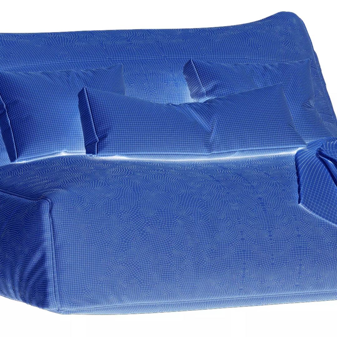 Levi Bean Bag Sofa 3D Model – Modern Furniture, Game-Ready, FBX - View 26