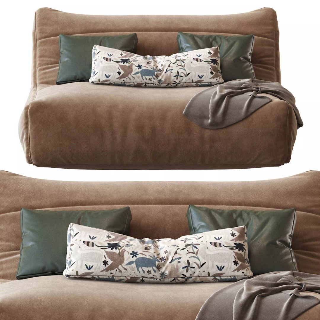 Levi Bean Bag Sofa 3D Model – Modern Furniture, Game-Ready, FBX - View 3