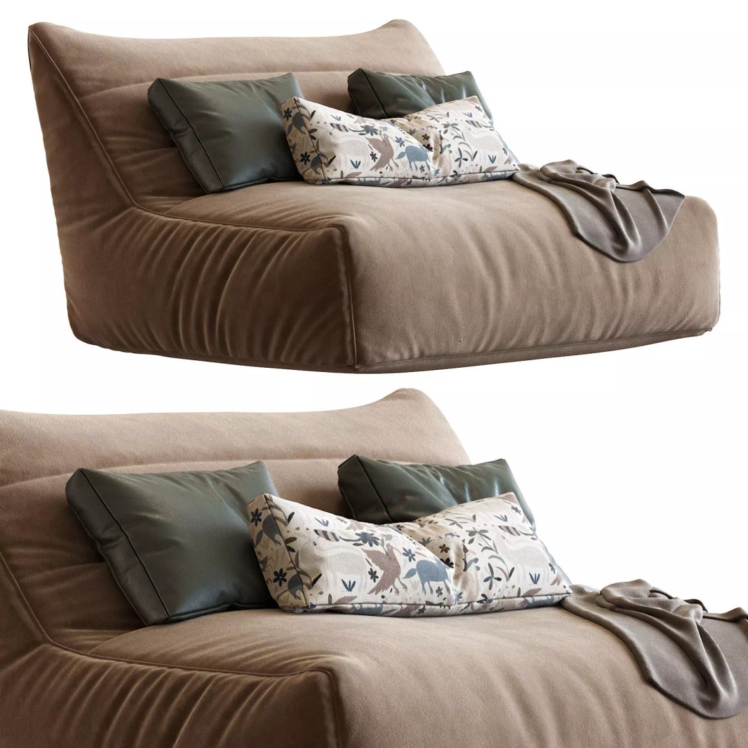 Levi Bean Bag Sofa 3D Model – Modern Furniture, Game-Ready, FBX - View 4