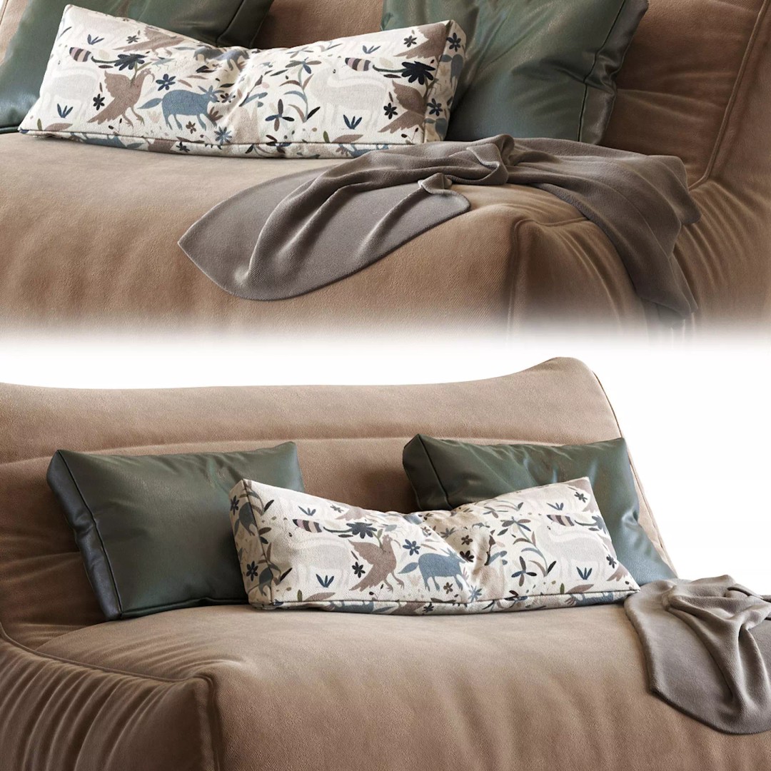 Levi Bean Bag Sofa 3D Model – Modern Furniture, Game-Ready, FBX - View 5