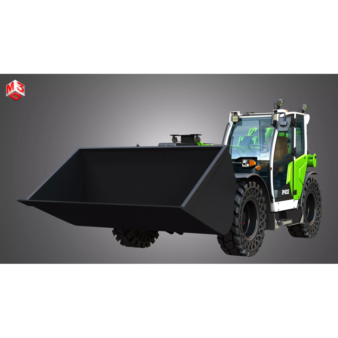 340G Telehandler 3D Model – High Poly Industrial Vehicle, FBX, PBR - View 15