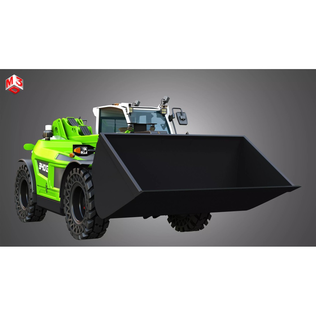 340G Telehandler 3D Model – High Poly Industrial Vehicle, FBX, PBR - View 17