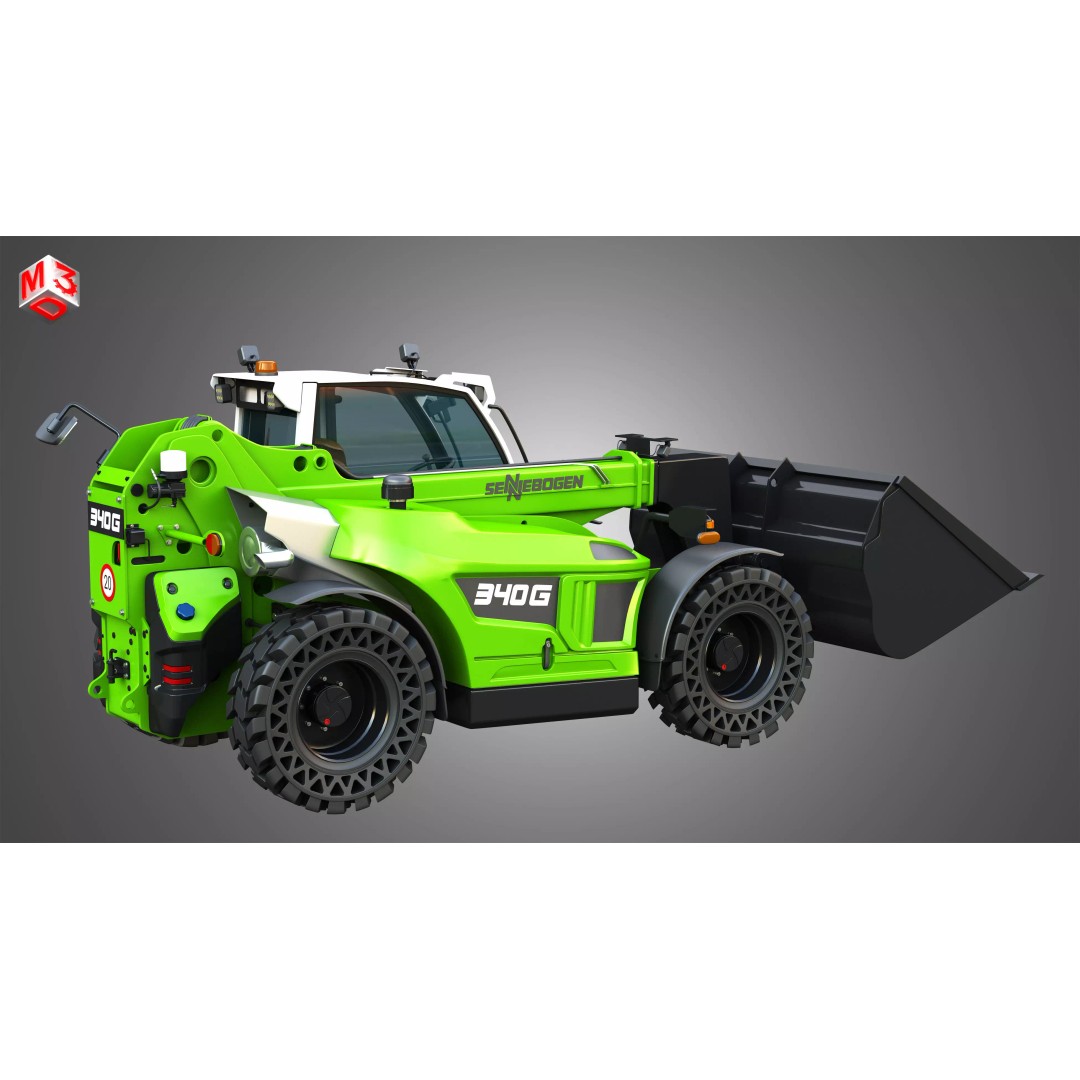 340G Telehandler 3D Model – High Poly Industrial Vehicle, FBX, PBR - View 20