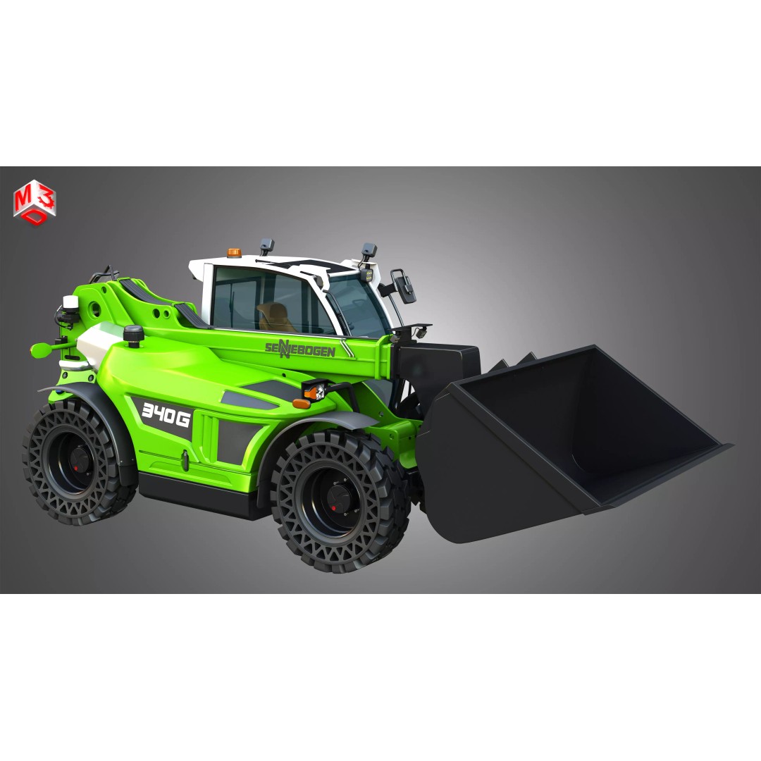 340G Telehandler 3D Model – High Poly Industrial Vehicle, FBX, PBR - View 21