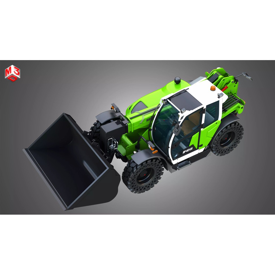 340G Telehandler 3D Model – High Poly Industrial Vehicle, FBX, PBR - View 23