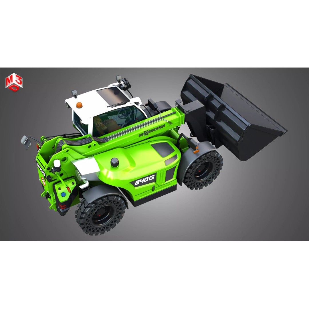 340G Telehandler 3D Model – High Poly Industrial Vehicle, FBX, PBR - View 24