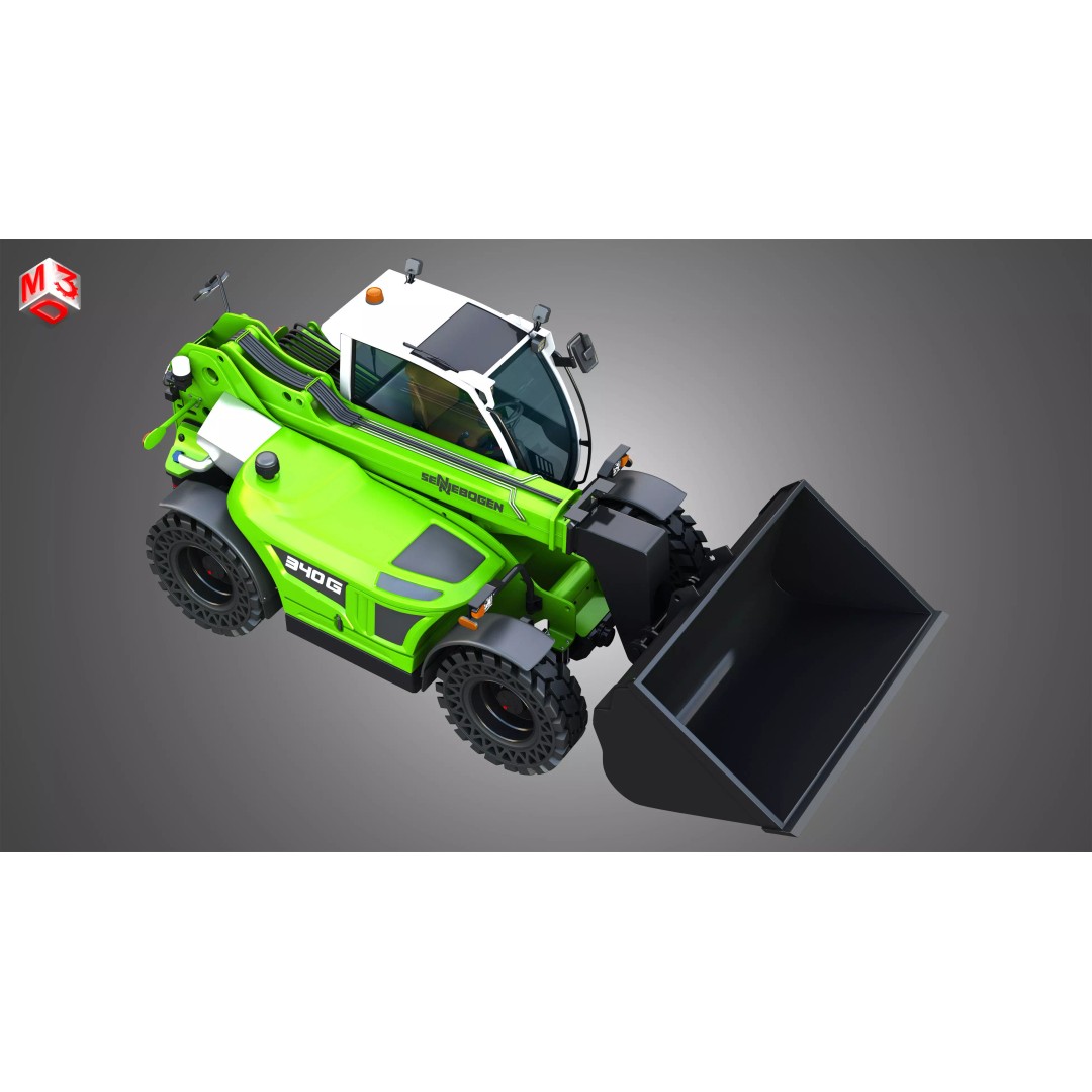 340G Telehandler 3D Model – High Poly Industrial Vehicle, FBX, PBR - View 25