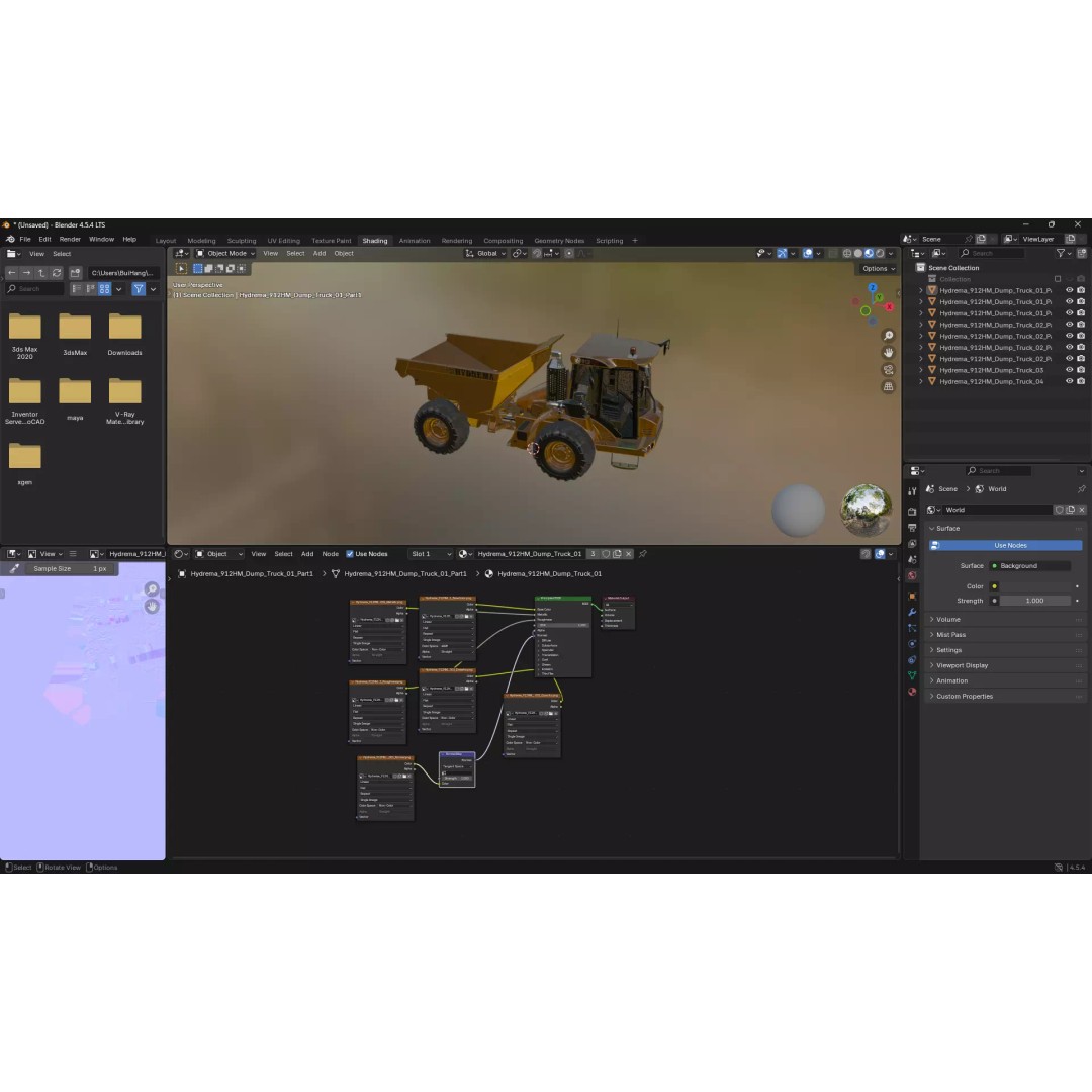 Hydrema 912HM Articulated Dump Truck 3D Model – High-Poly PBR Asset, FBX, OBJ - View 11