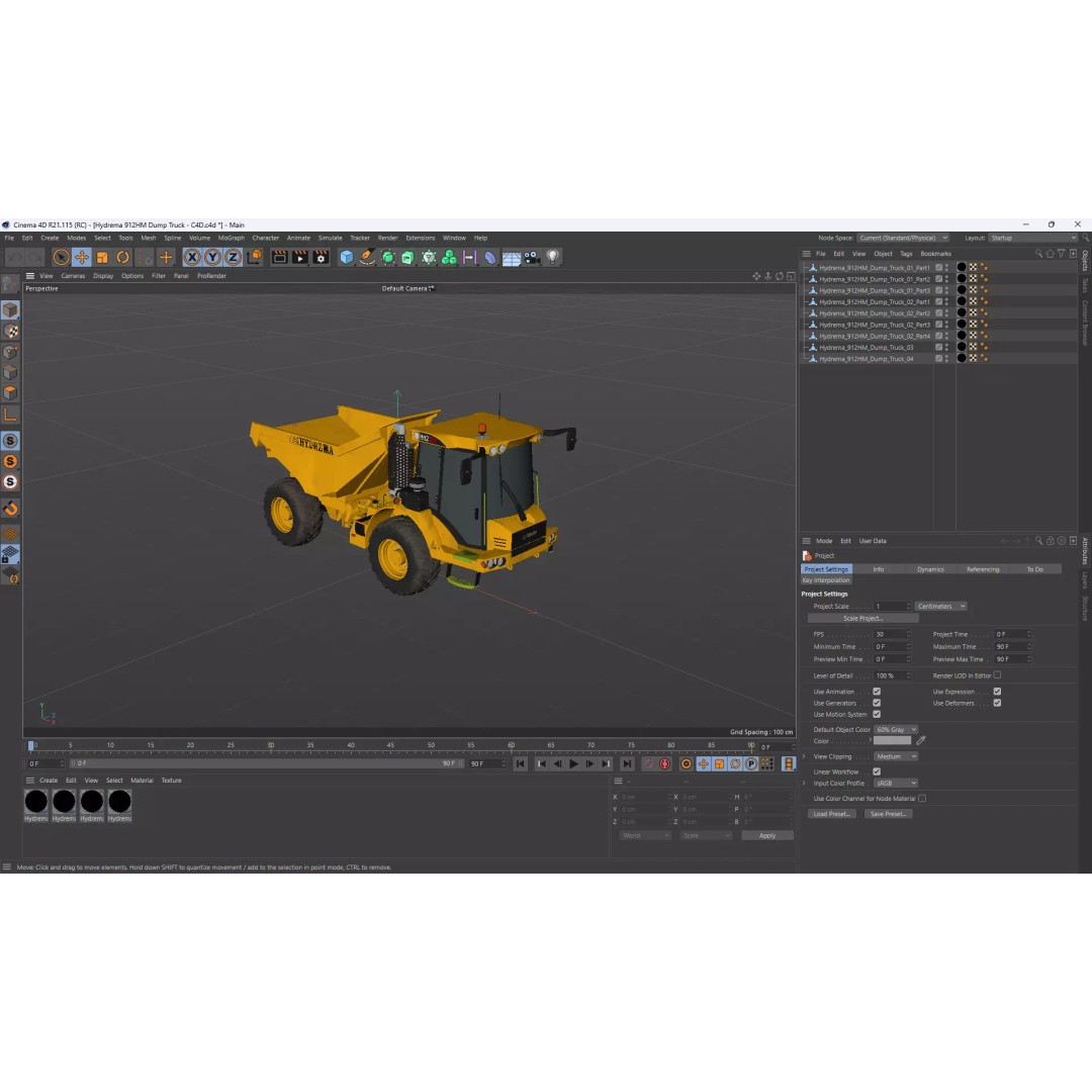 Hydrema 912HM Articulated Dump Truck 3D Model – High-Poly PBR Asset, FBX, OBJ - View 12