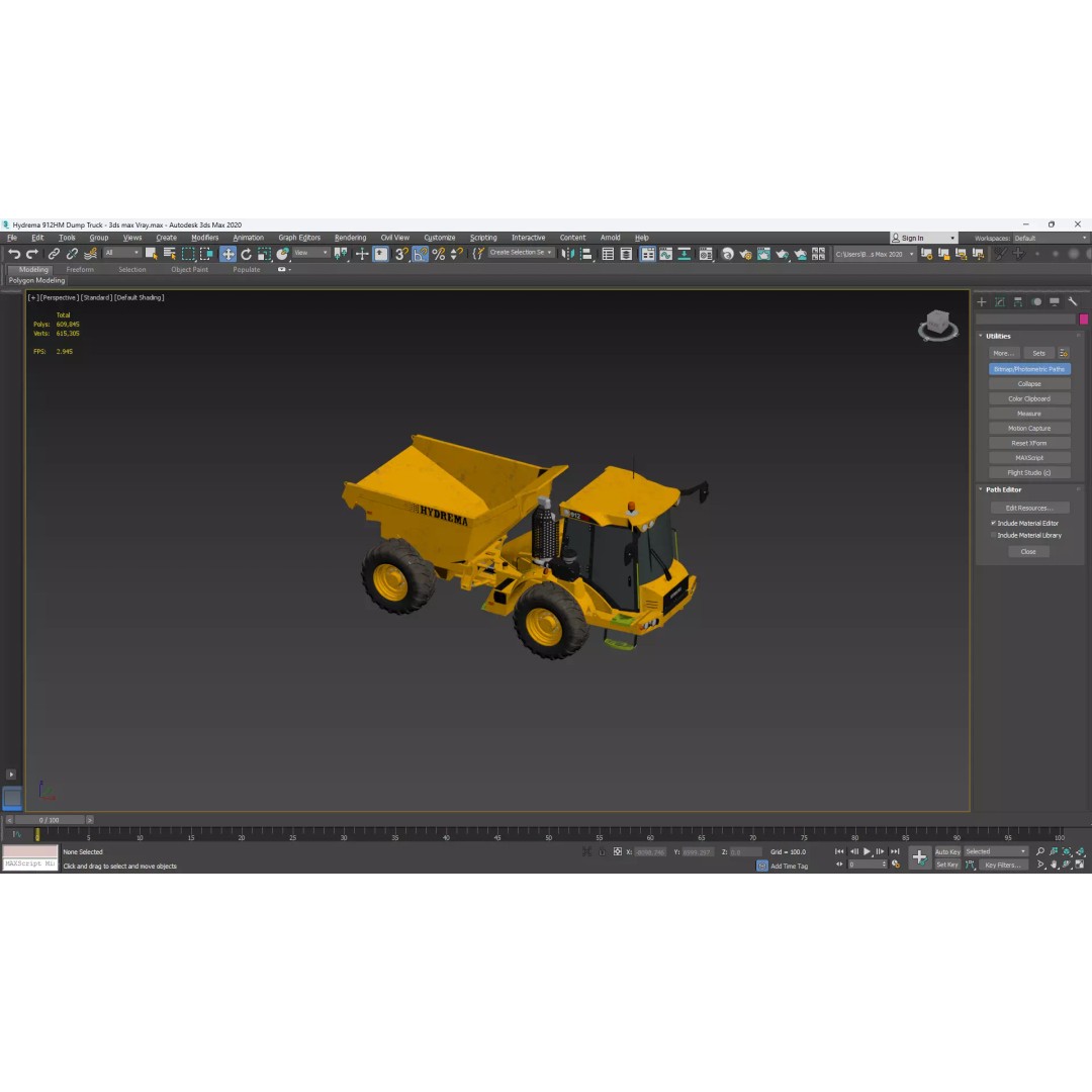 Hydrema 912HM Articulated Dump Truck 3D Model – High-Poly PBR Asset, FBX, OBJ - View 13