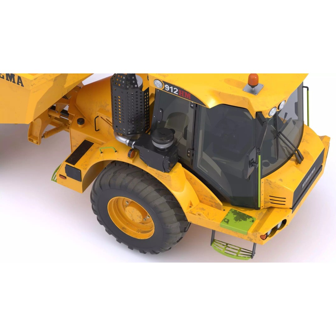 Hydrema 912HM Articulated Dump Truck 3D Model – High-Poly PBR Asset, FBX, OBJ - View 20