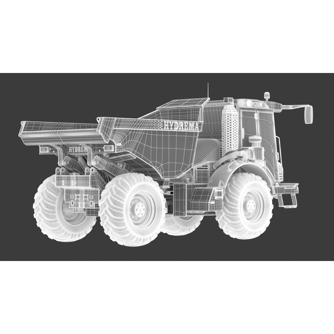 Hydrema 912HM Articulated Dump Truck 3D Model – High-Poly PBR Asset, FBX, OBJ - View 4